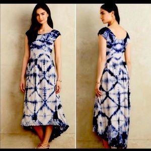 Anthropologie Odells Skyscape Tie Dye Dress
